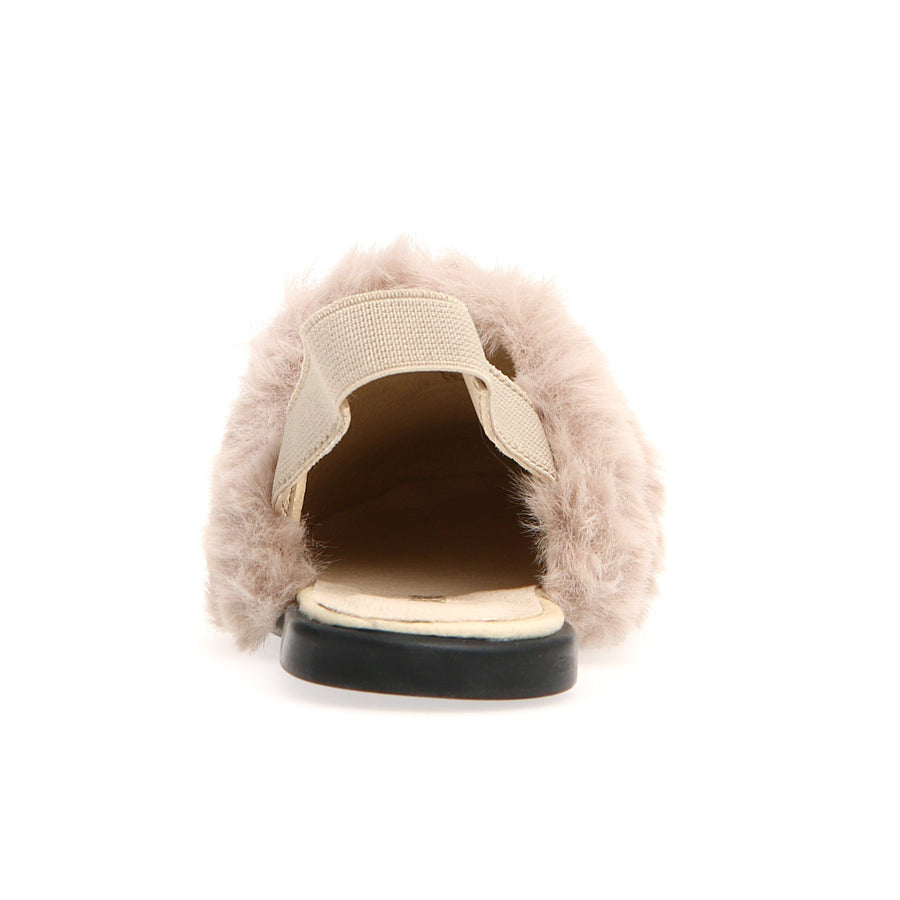 Naturino Girl's Toocuutie Fur Sandals - Taupe