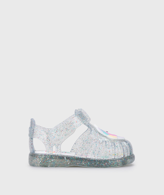 Igor Girl's Tobby Unicornio Sandals - Tr.Transp. Multi Glitter