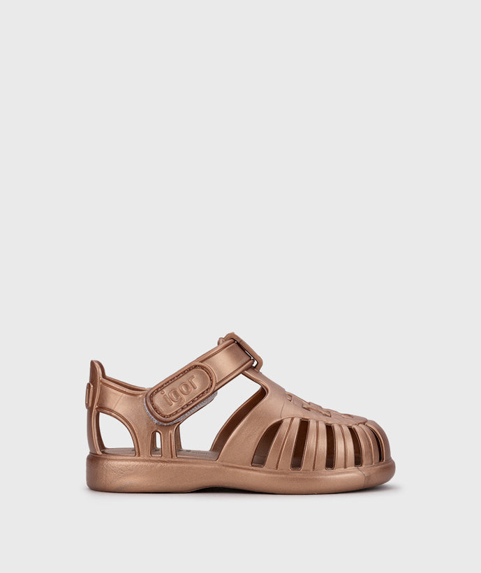 Igor Boy's And Girl's Tobby Metal Sandals - Bronce