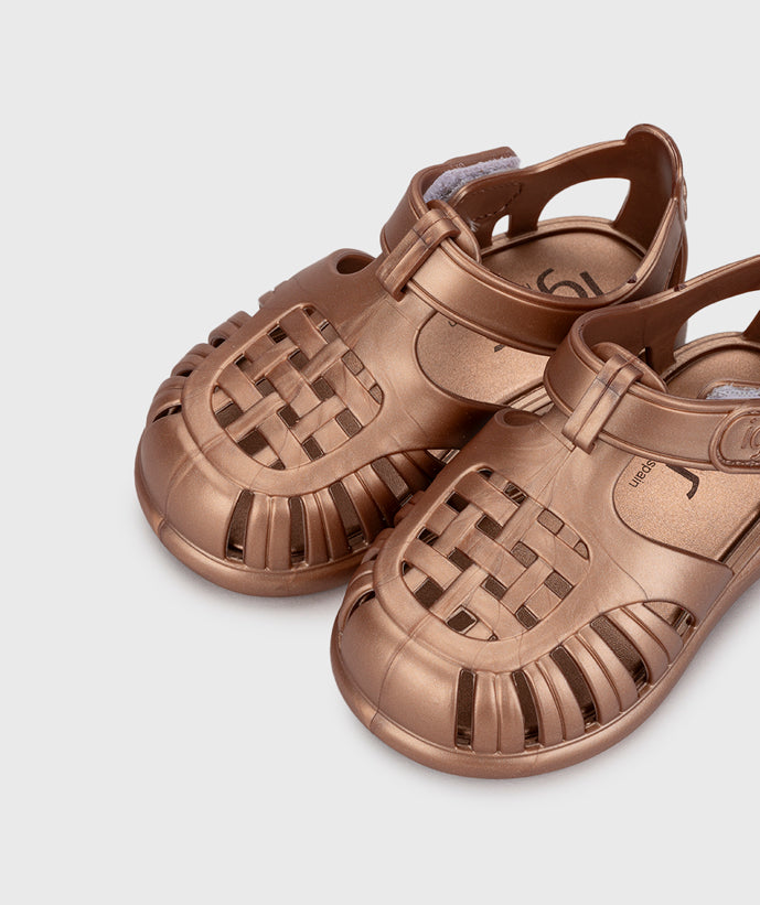 Igor Boy's And Girl's Tobby Metal Sandals - Bronce