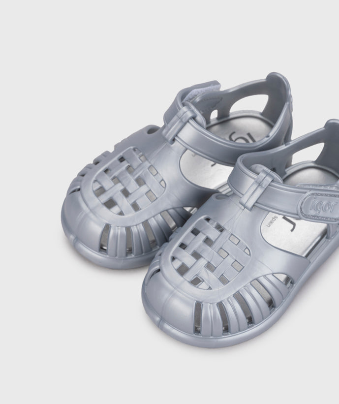 Igor Boy's And Girl's Tobby Metal Sandals - Plata