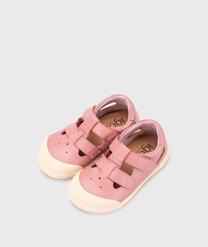 Igor Girl's Sandalia Piel Shoes - Nuevo Rosa