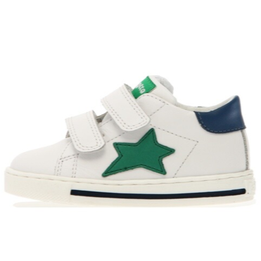 Falcotto Boy's And Girl's Sasha Vl Casual Shoes - White / Green / Azure