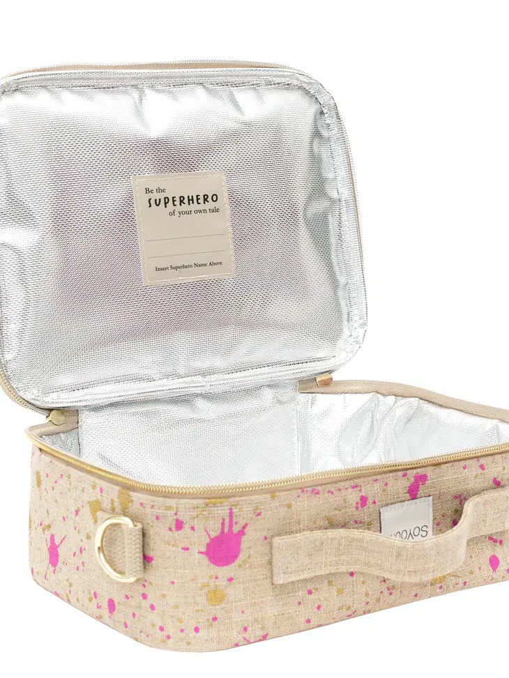 SoYoung Fuchsia + Gold Splatter Lunchbox for Kids