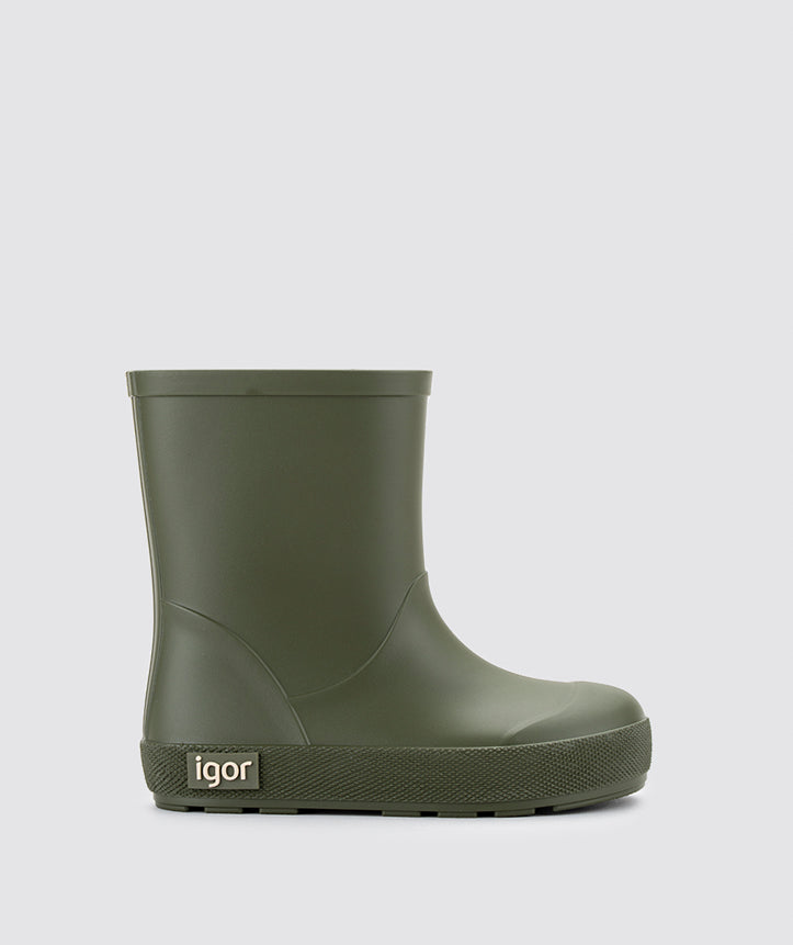 Igor Boy's and Girl's Yogi Rain Boots, Kaki