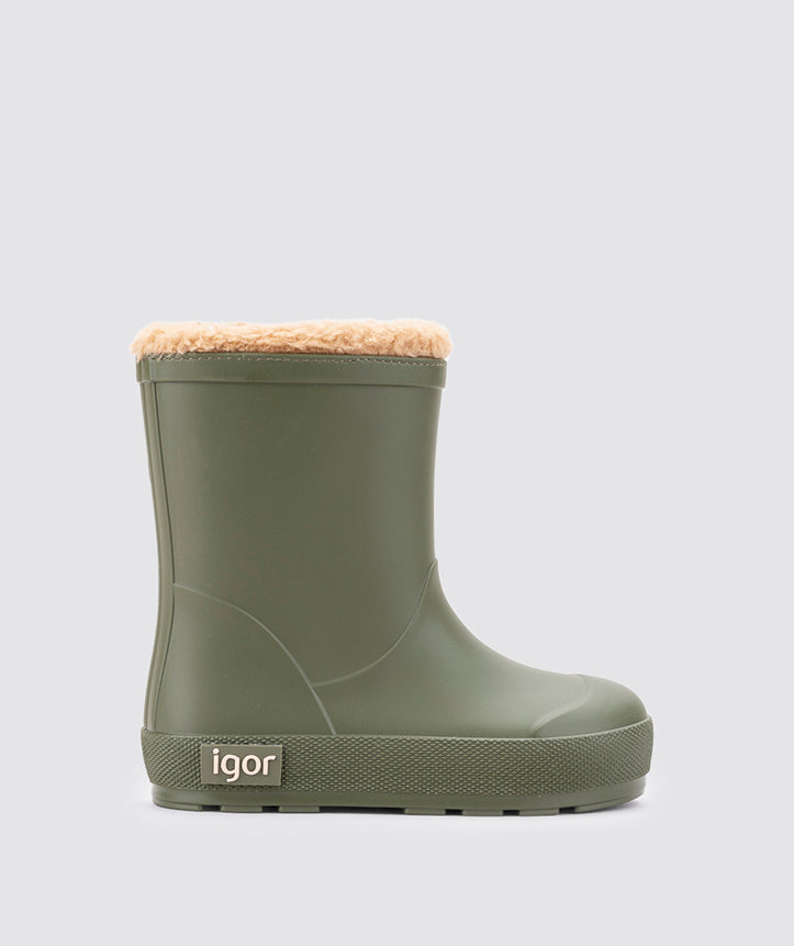 Igor Boy's and Girl's Yogi Borreguito Rain Boots - Kaki