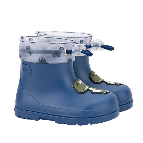 Igor Boy's and Girl's Mendi Dino Rain Boots - Jeans