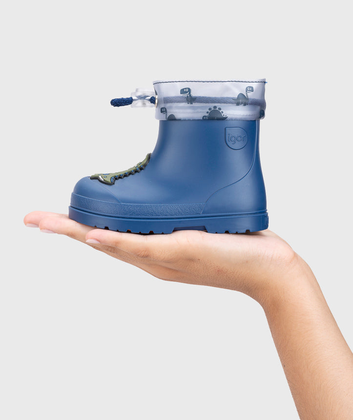 Igor Boy's and Girl's Mendi Dino Rain Boots - Jeans