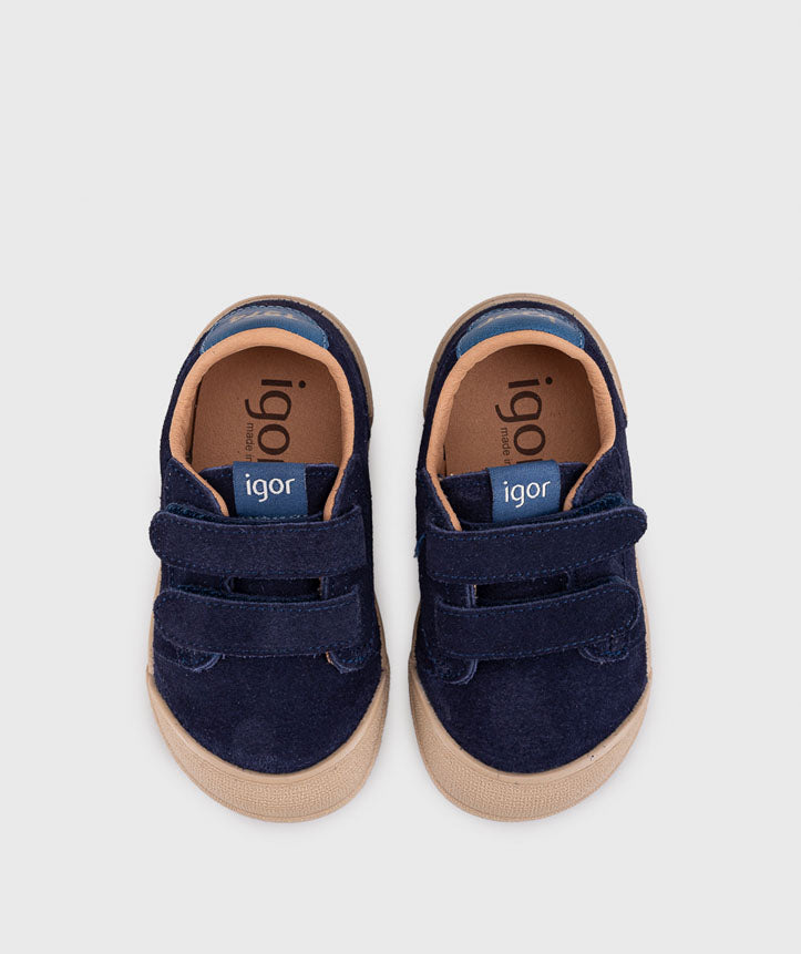 Igor Boy's and Girl's Tennis Suede Shoes - Marino