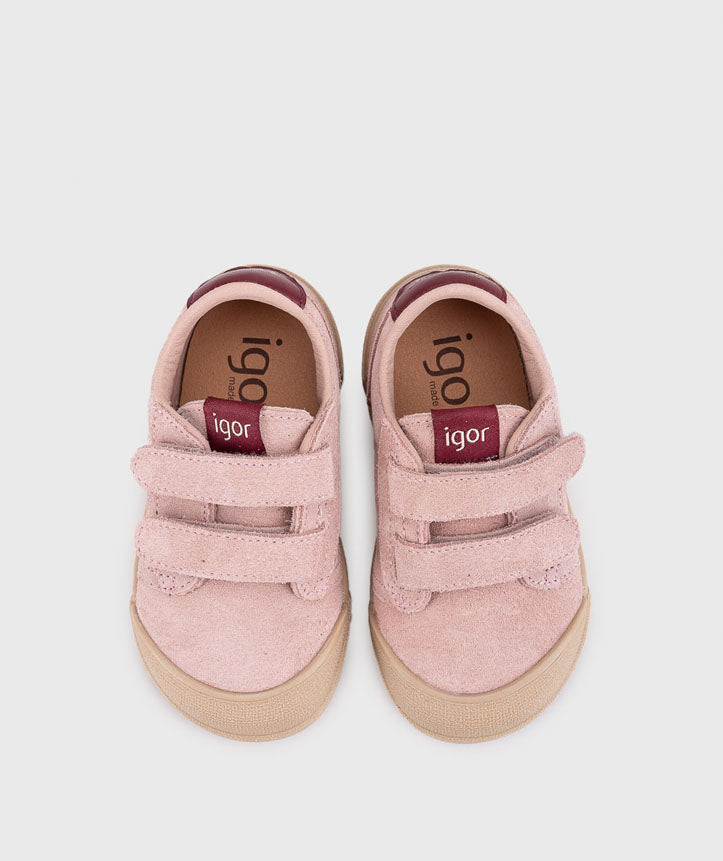 Igor Girl's Tennis Suede Shoes - Rosa