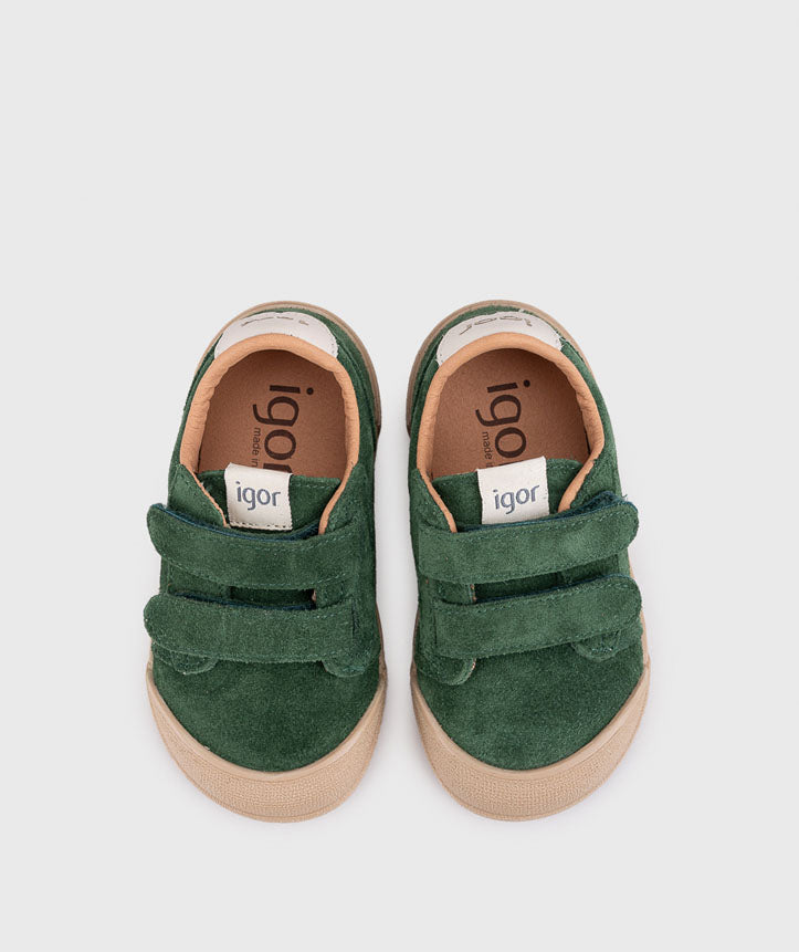 Igor Boy's and Girl's Tennis Suede Shoes - Verde