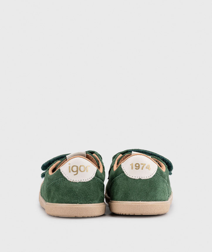 Igor Boy's and Girl's Tennis Suede Shoes - Verde