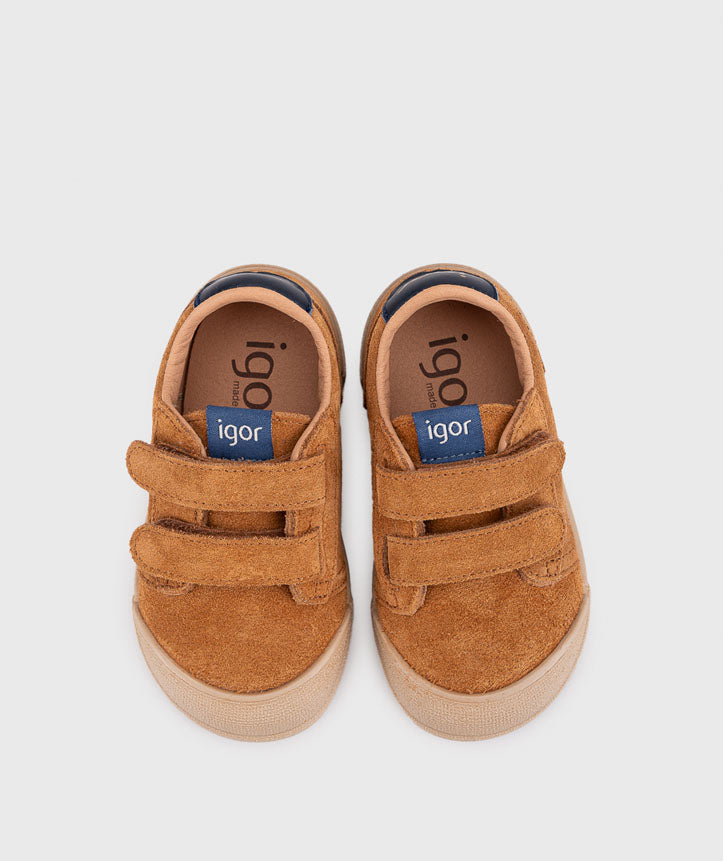 Igor Boy's and Girl's Tennis Suede Shoes - Mostaza