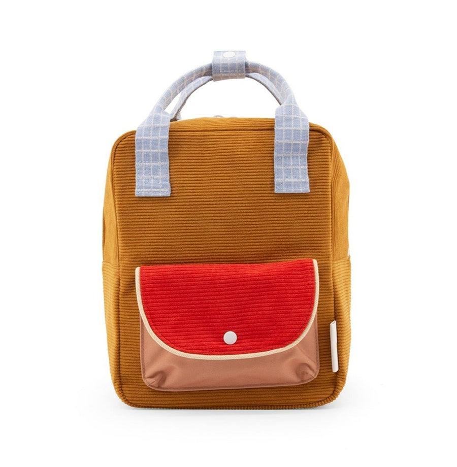 Sticky Lemon Farmhouse Corduroy Small Backpack, Homemade Honey