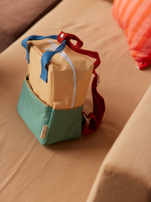 Sticky Lemon Colorblocking Collection Small Backpack  - Sandy Yellow / Aquatic Green