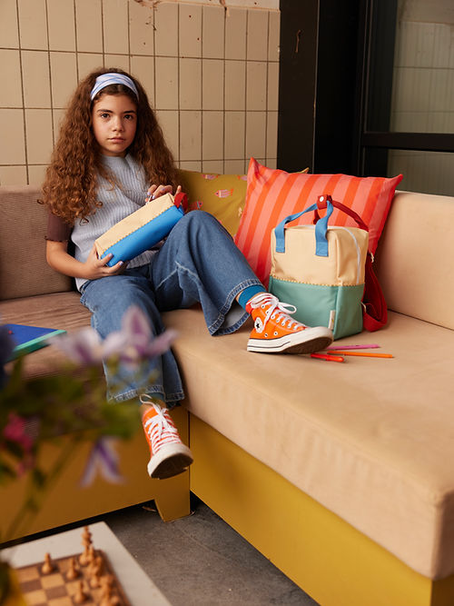 Sticky Lemon Colorblocking Collection Small Backpack  - Sandy Yellow / Aquatic Green