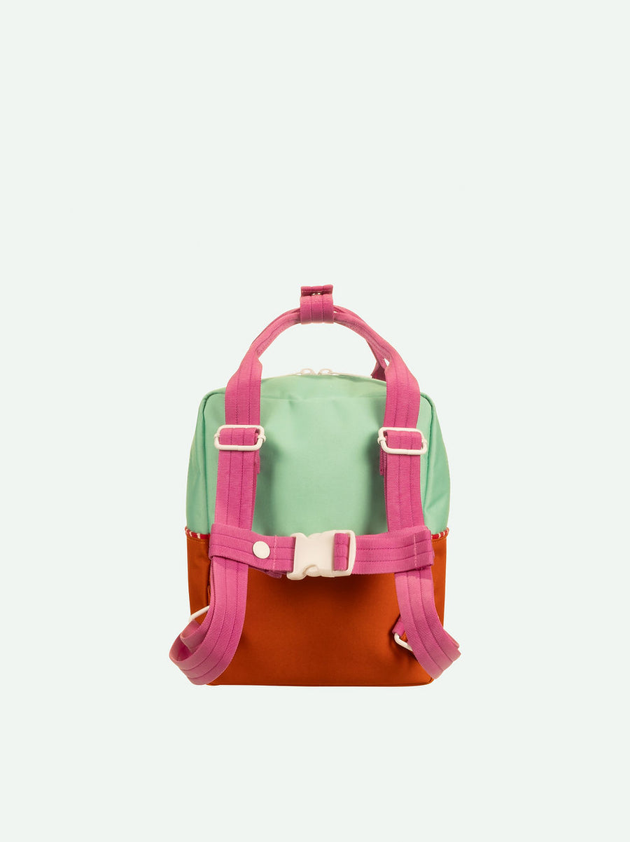 Sticky Lemon Better Together Colorblocking Small Backpack - Towel Green / Gravel Orange