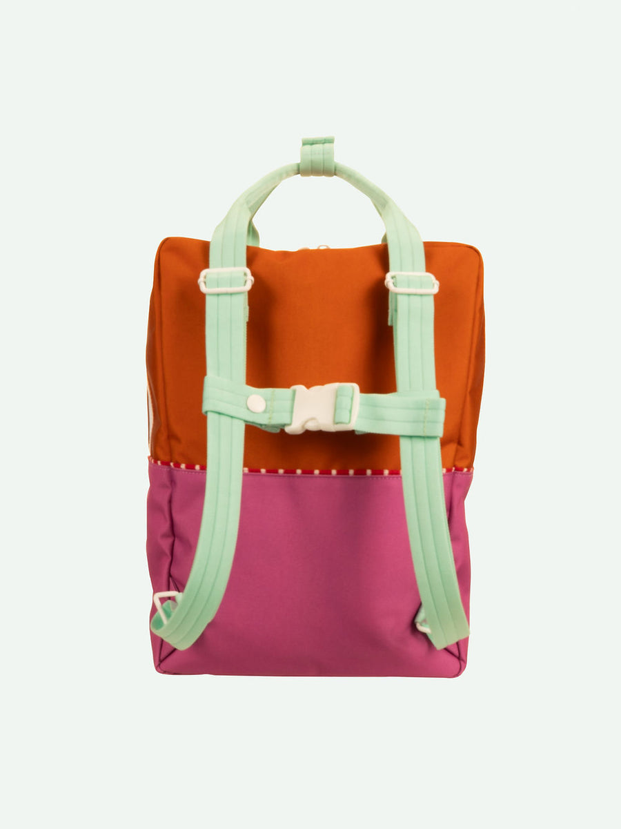 Sticky Lemon Better Together Colorblocking Large Backpack - Gravel Orange / Rosette Pink