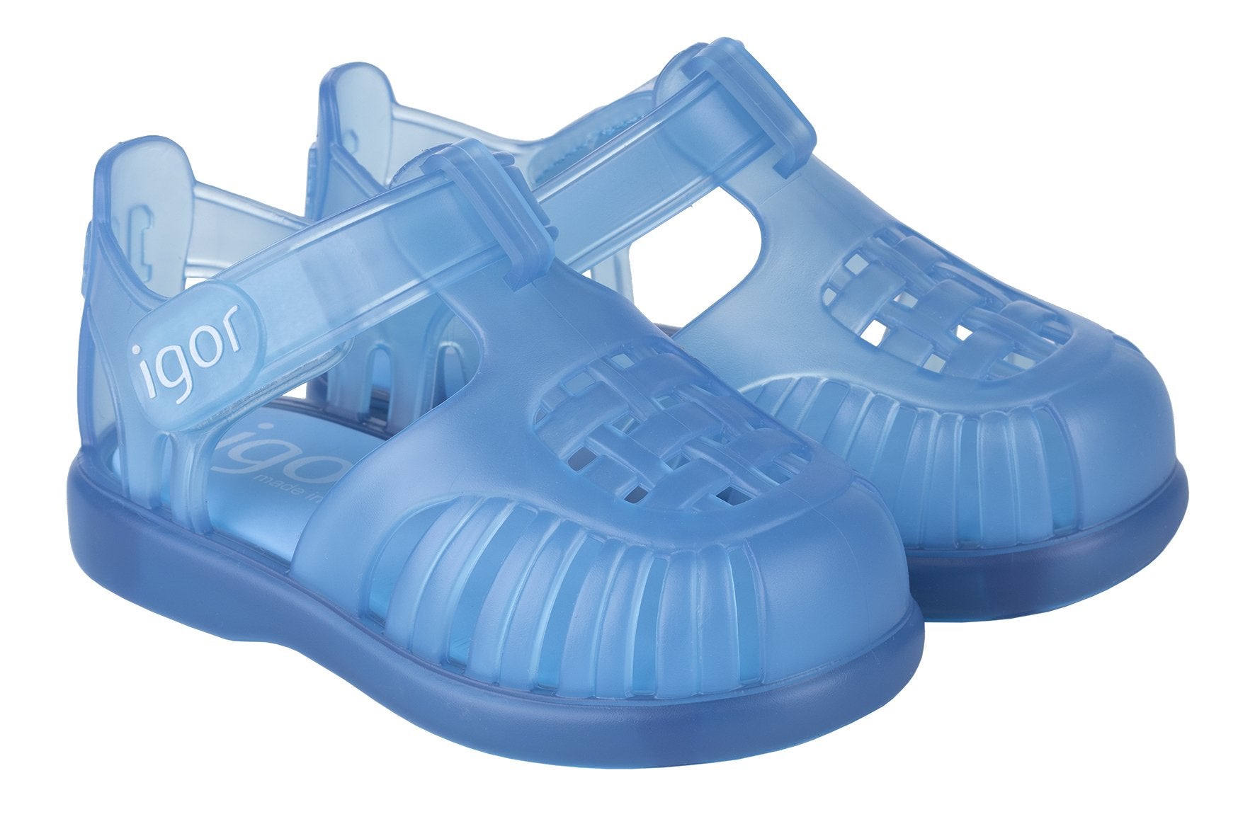 Igor Boy's Tobby V Sandals, Transparent Azul – Just Shoes for Kids