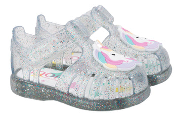 Igor Girl's Tobby Unicornio Sandals - Tr.Transp. Multi Glitter