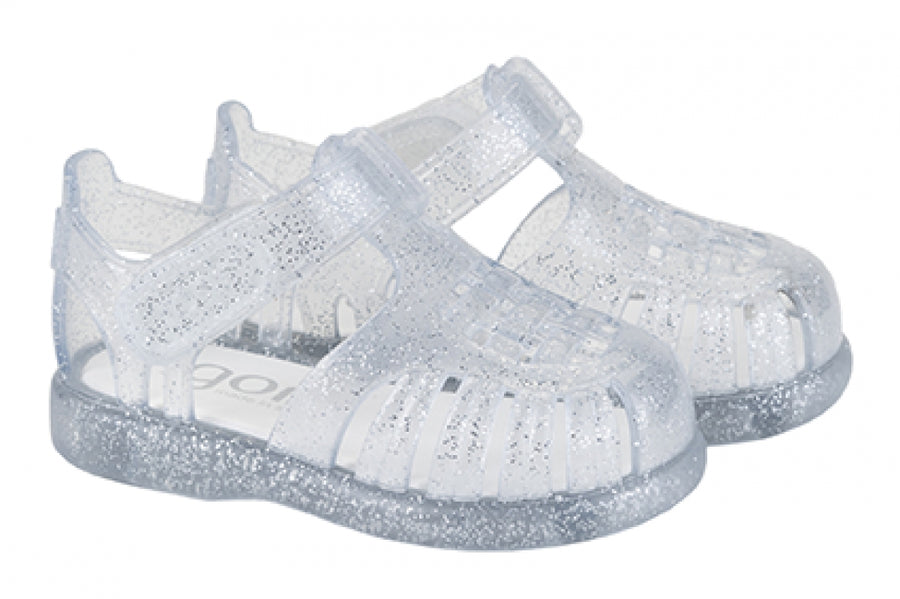 Igor Girl's Tobby Gloss Glitter Sandals - Transparente