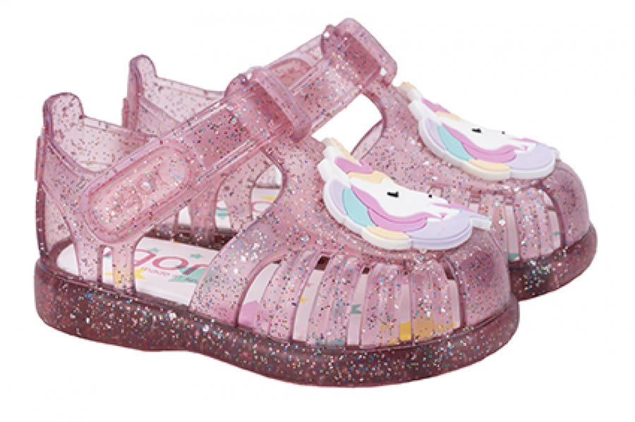 Igor Girl's Tobby Unicornio Sandals - Tr.Fucsia. Multi Glitter
