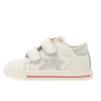 Falcotto Girl's Sasha Vl Casual Shoes - White / Pink / White