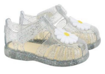 Igor Girl's Tobby Gloss Flor Glitter Sandals - Transparente Multi Glitter