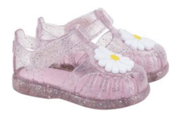 Igor Girl's Tobby Gloss Flor Glitter Sandals - Rosa Multi Glitter