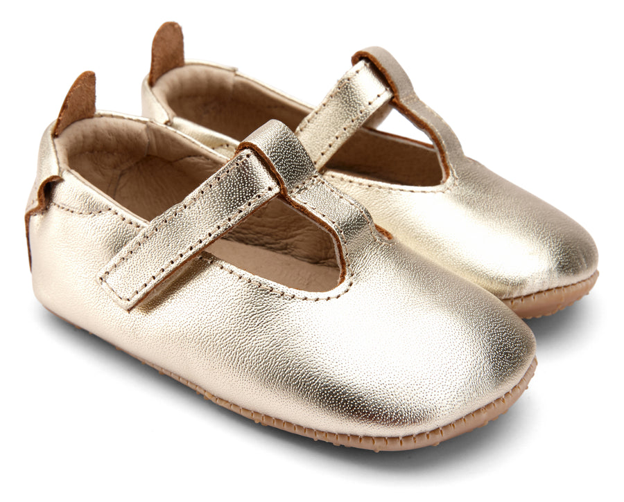 Old Soles Girl's 0018R Ohme-Bub Shoe - Gold
