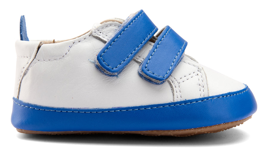 Old Soles Boy's and Girl's Eazy Markert Sneakers - Snow/Neon Blue