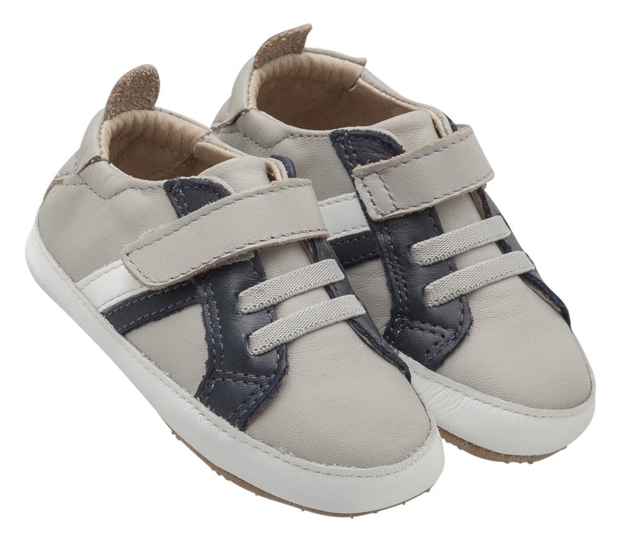 Old Soles Boy's and Girl's Mini Jogger, Gris / Navy / Snow