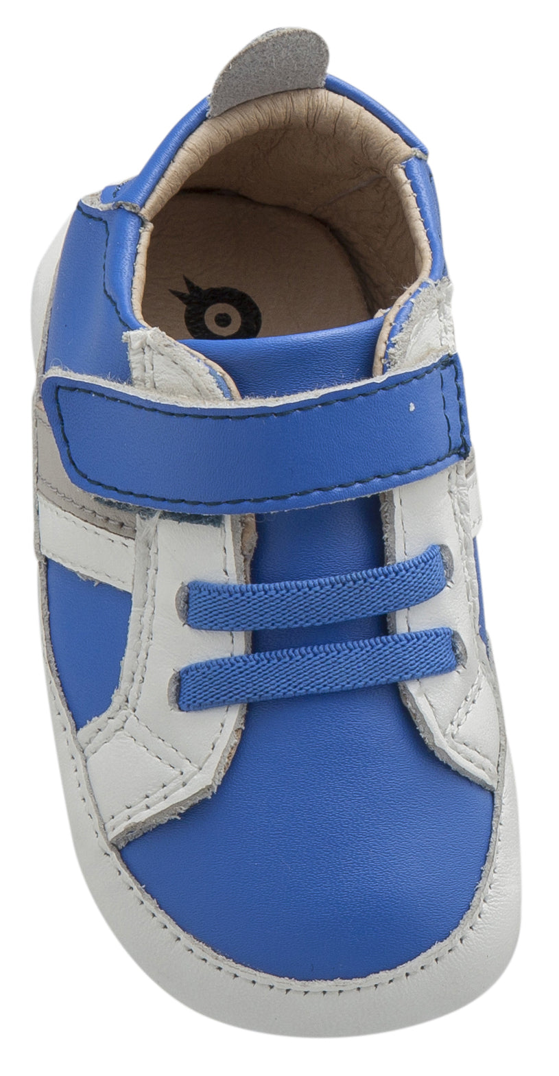 Old Soles Boy's and Girl's Mini Jogger, Neon Blue / Snow / Gris