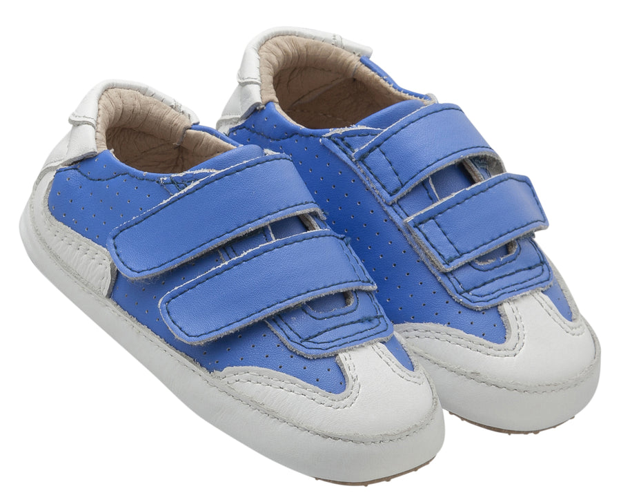 Old Soles Girl's and Boy's 0025R Chaser Sneakers, Neon Blue/Snow