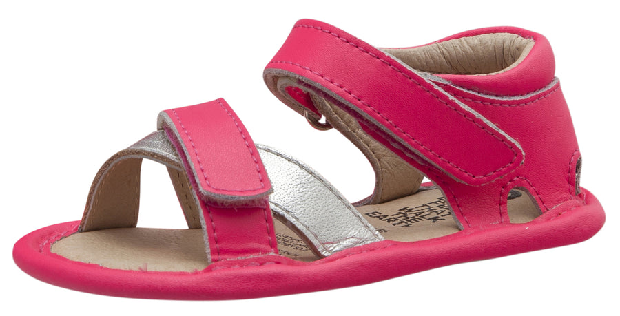 Old Soles Girl's Floss Sandals, Neon Pink/Silver