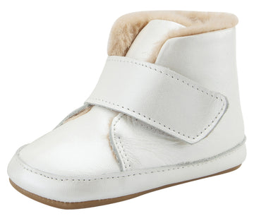 Old Soles Softly Leather Slip On Bootie Crib Walker Baby Shoes - Nacardo Blanco