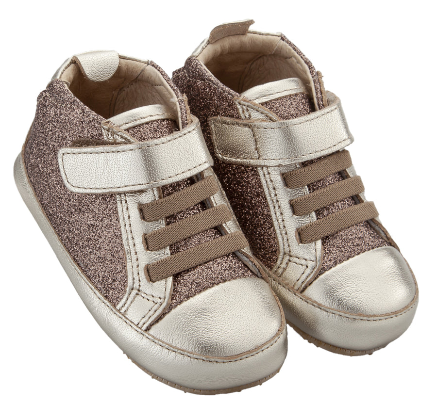 Old Soles Girl's & Boy's Glam Gal Sneakers - Glam Choc/Titanium