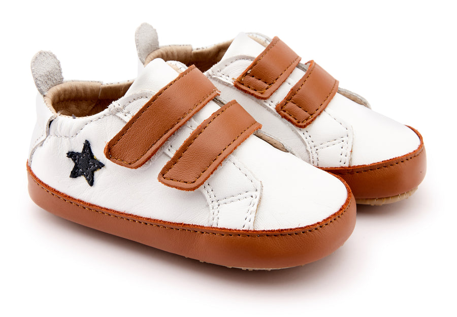 Old Soles Boy's and Girl's 0037R Star Markert Shoes - Snow/Tan/Navy