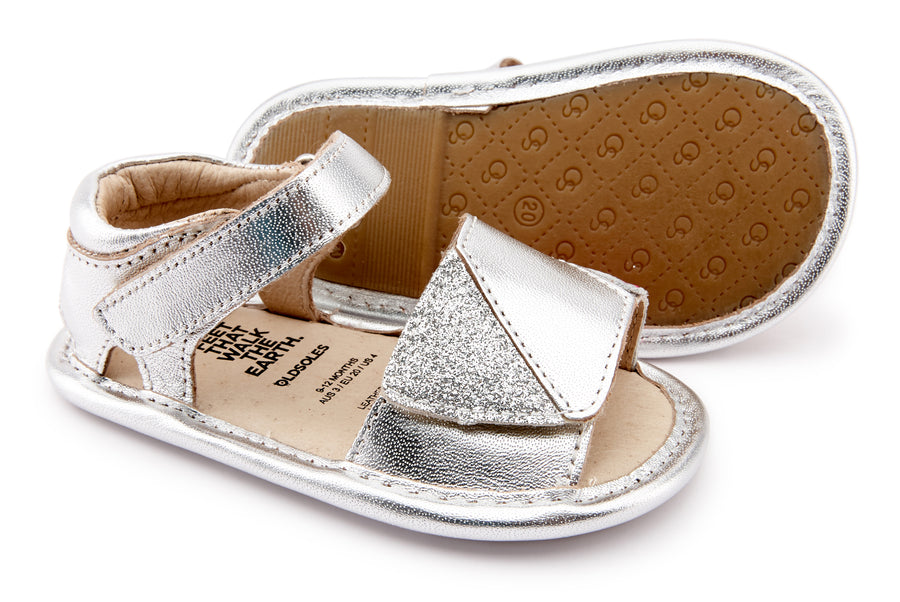 Old Soles Girl's 0045 Sugar-Pop Sandals - Silver/Fuchsia Foil/Glam Argent