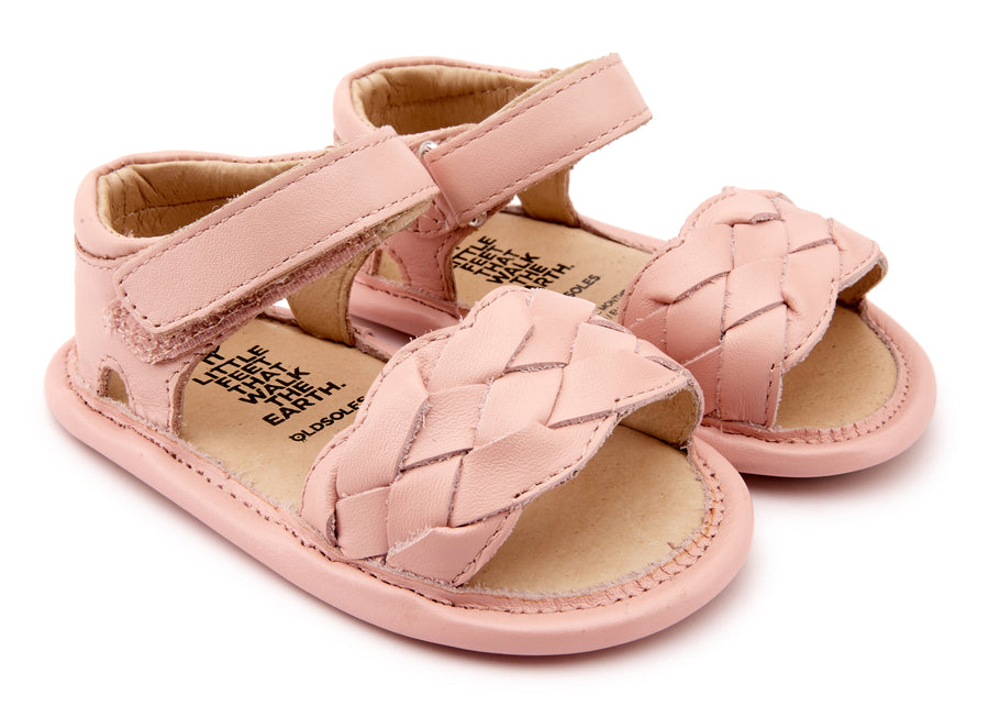 Old Soles Girl's 0047 Platted -Bub Sandals - Powder Pink