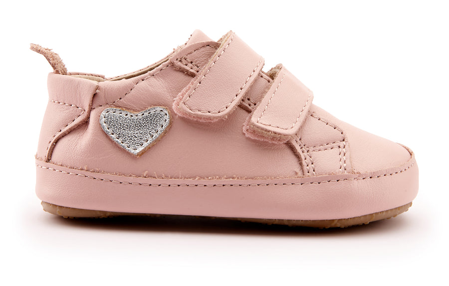 Old Soles Girl's 0048R Love-Ly Sneakers - Powder Pink/Silver
