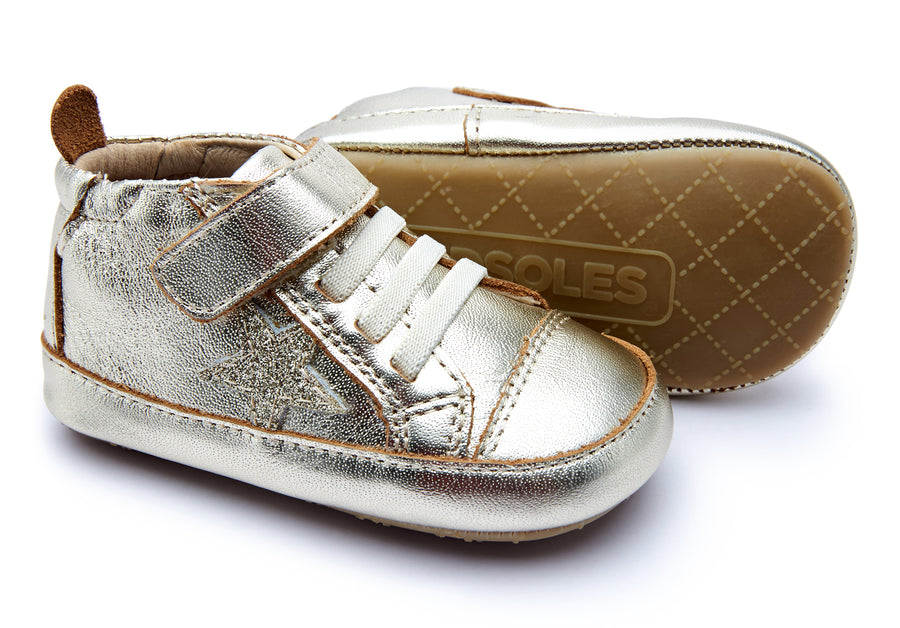 Old Soles Boy's & Girl's Star Roller Shoes - Gold/Glam Gold