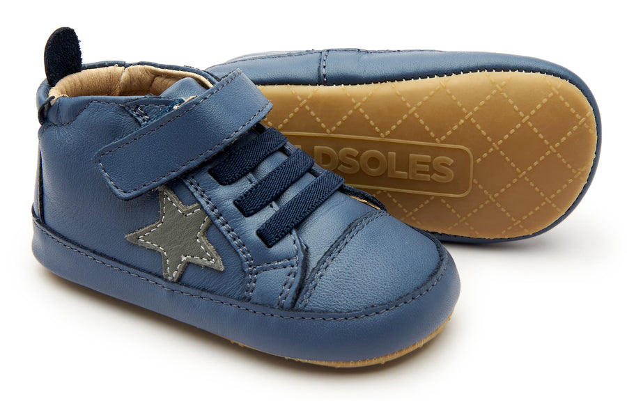 Old Soles Boy's Star Roller Shoes - Petrol/Grey