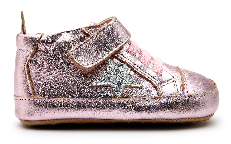 Old Soles Girl's Star Roller Shoes - Pink Frost/Silver