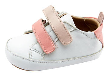 Old Soles Girl's 0060R Baby 2 Straps Sneakers - Snow/Rossini/Powder Pink