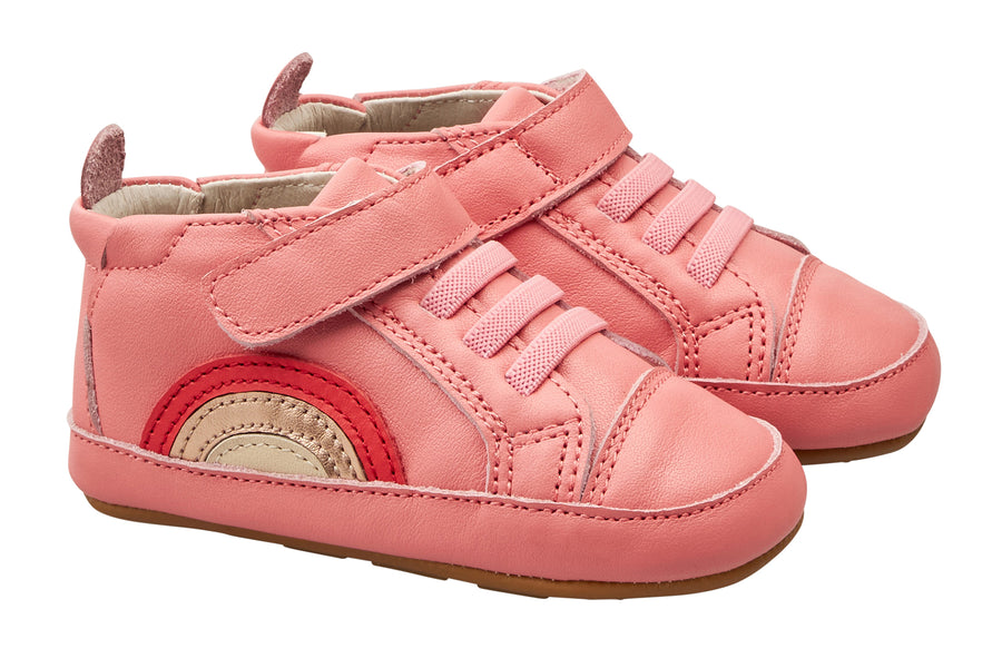 Old Soles Girl's 0069R Sunny Bub Sneakers, Rossini/Bright Red/Copper/Cream