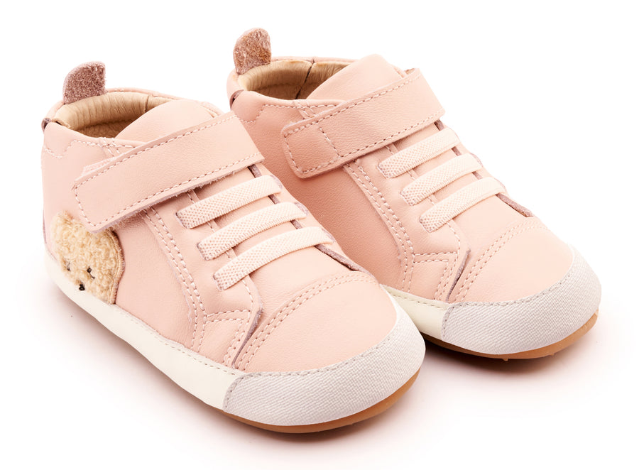 Old Soles Girl's 0070RT Ted Baby Casual Shoes - Powder Pink / White