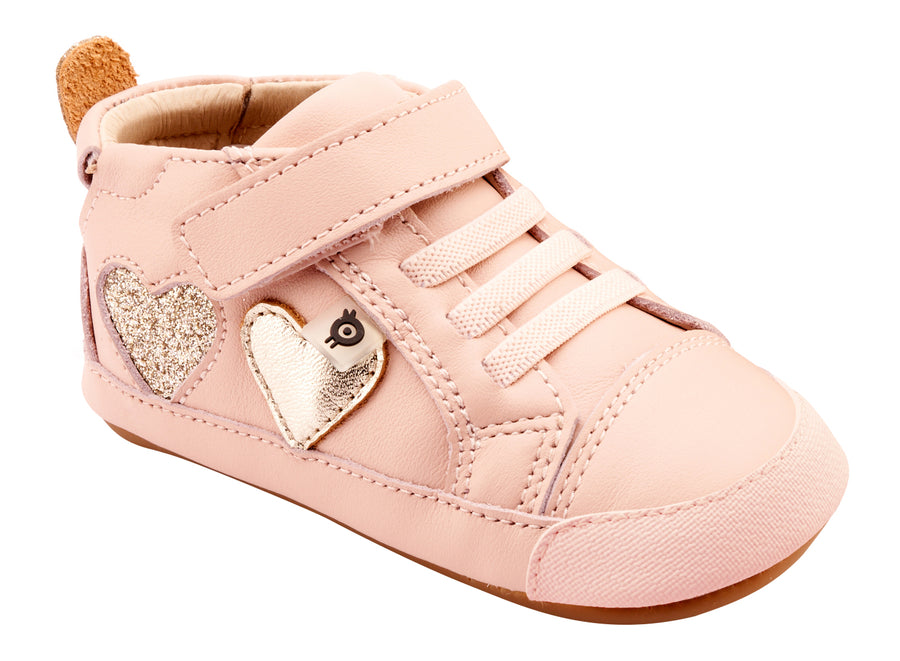 Old Soles Girl's 0072RT Harper Casual Shoes - Powder Pink / Gold / Glam Gold