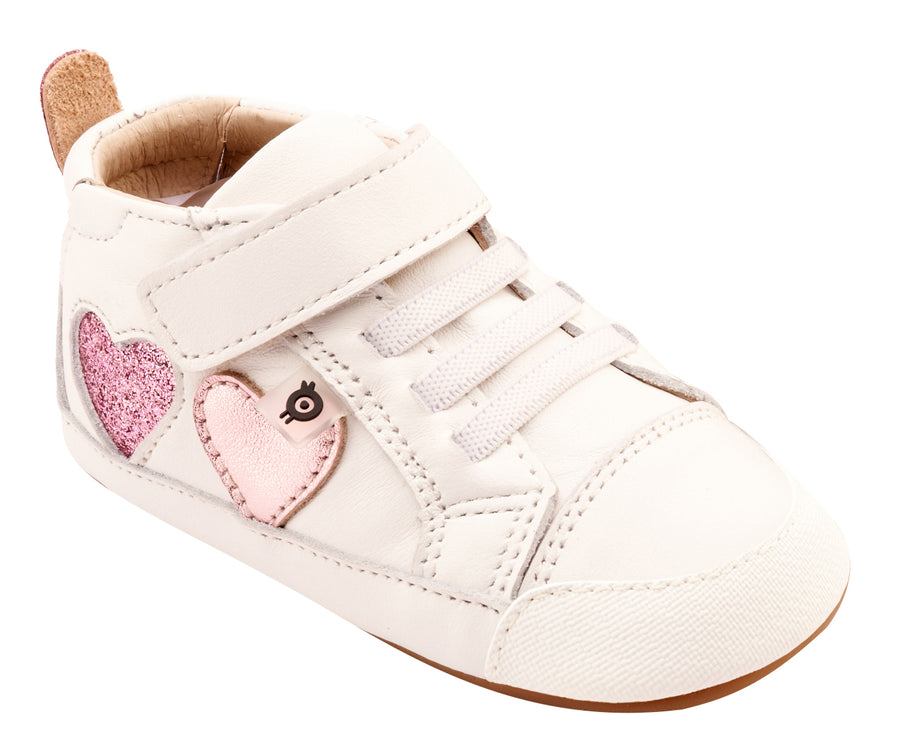Old Soles Girl's 0072RT Harper Casual Shoes - Snow / Pink Frost / Glam Pink