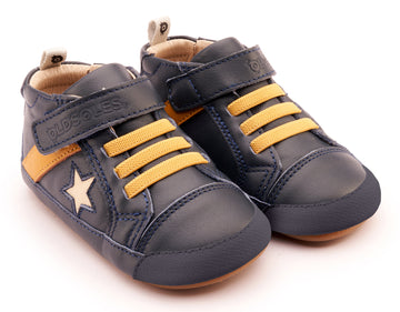 Old Soles Boy's 0074RT Roller Casual Shoes - Navy / Yema / Cream